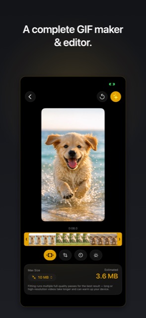 Trimming and editing a video before converting it to a GIF on iPhone