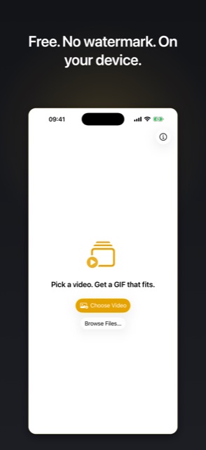 Video to GIF home screen, a free GIF maker with no watermark